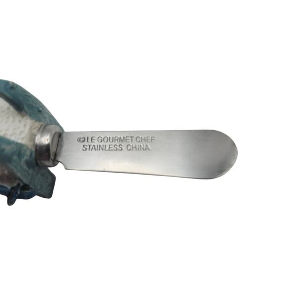 Le Gourmet Chef Snowman Cheese Spreader Christmas Holiday Resin Handle Stainless - Picture 3 of 7